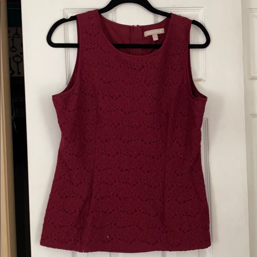 Banana Republic lace burgundy top